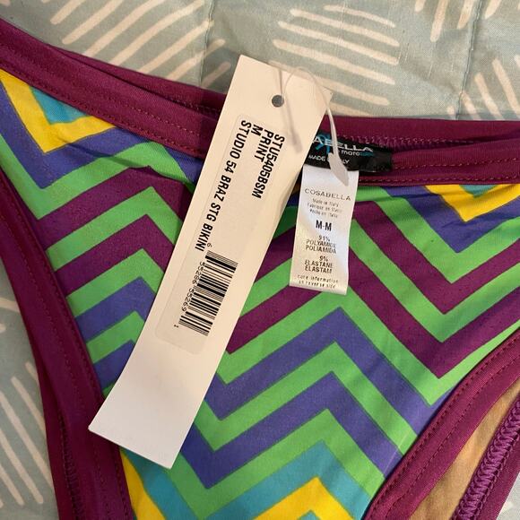 NEW Cosabella Zig Zag Bikini Bathing Suit Bottom With Ties NWT - Picture 3 of 5